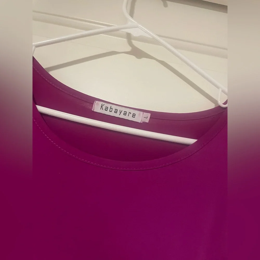 🩷Magenta/Fusha Color Long Sleeve Dress W pockets🩷 - Picture 4 of 7